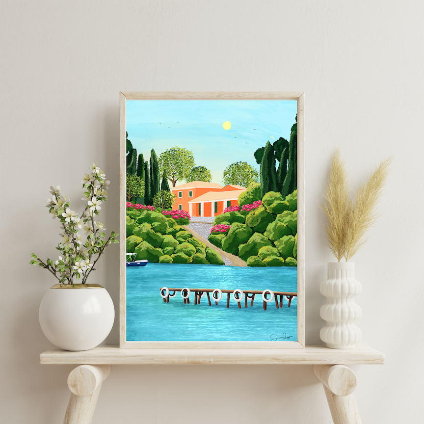 Agni Beach, Corfu Print