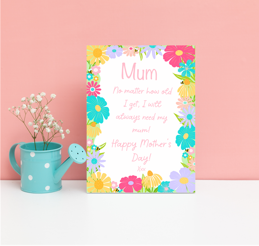 'No matter how old I get' - Mother's Day card