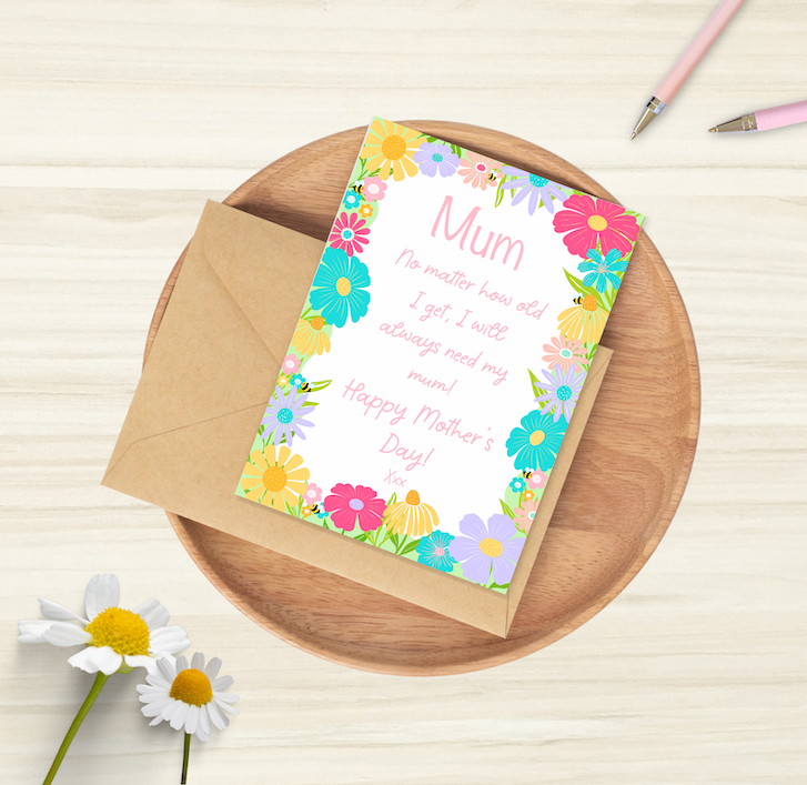 'No matter how old I get' - Mother's Day card