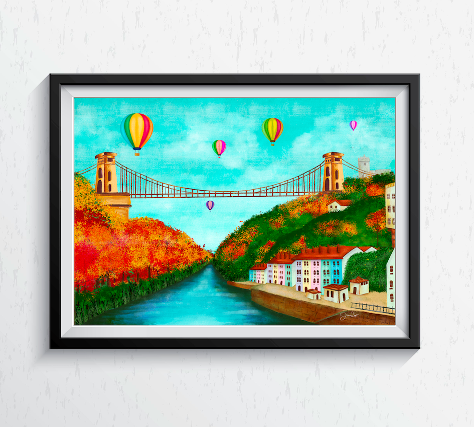 Clifton Suspension Bridge print, Bristol, UK print