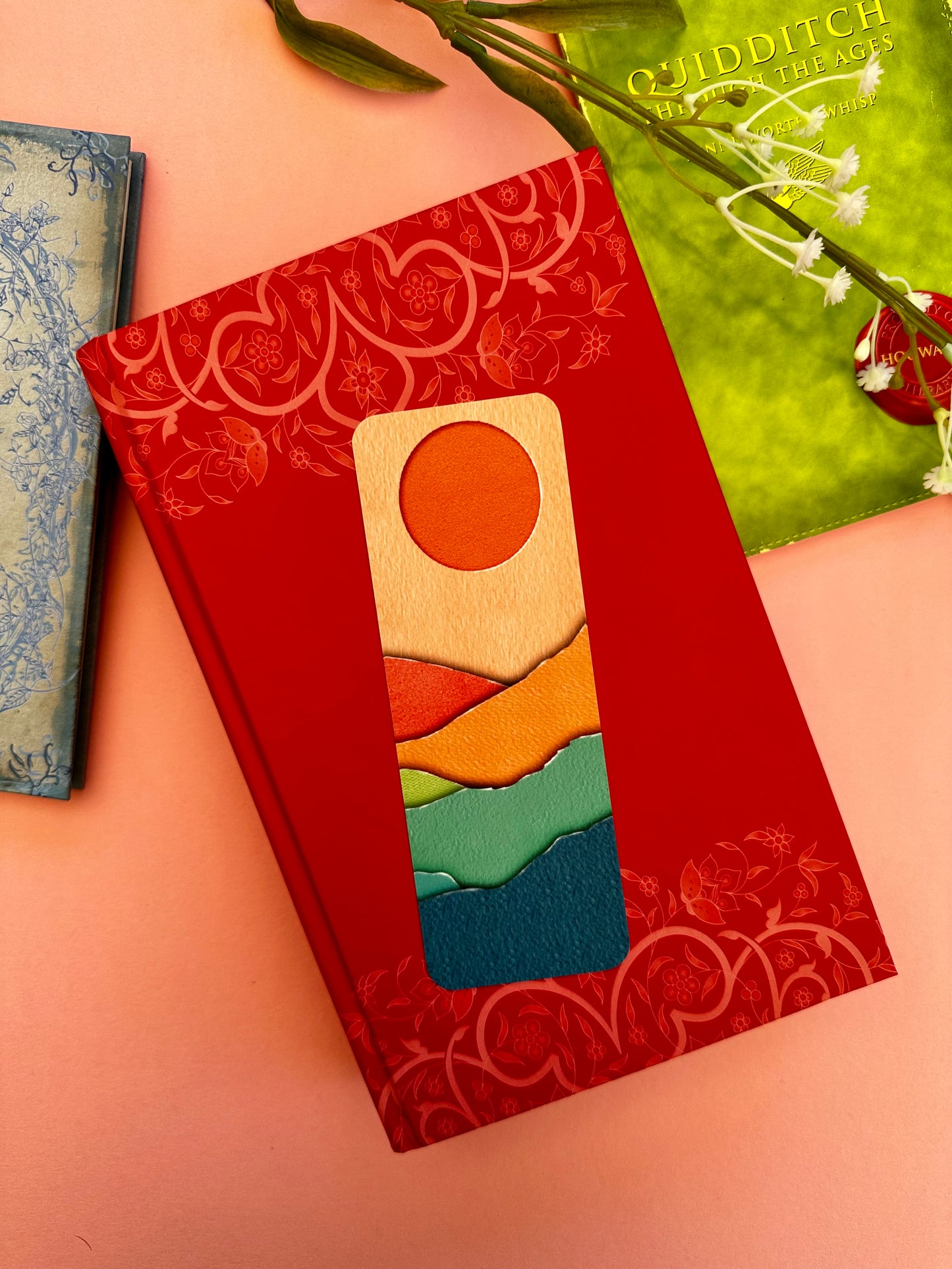 Abstract Sunset Mountains bookmark
