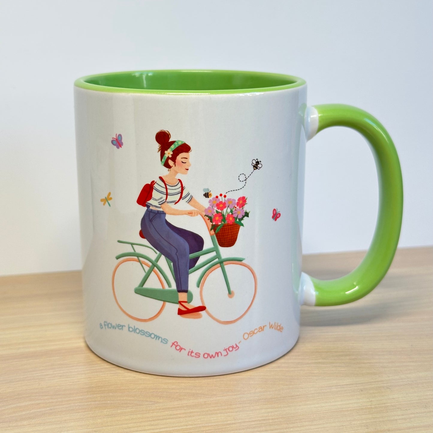 "A flower blossoms for its own joy" - Oscar Wilde inspired mug