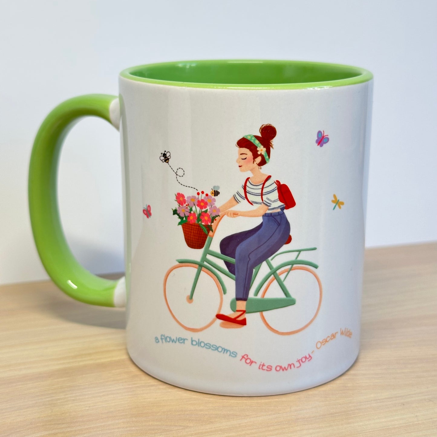 "A flower blossoms for its own joy" - Oscar Wilde inspired mug