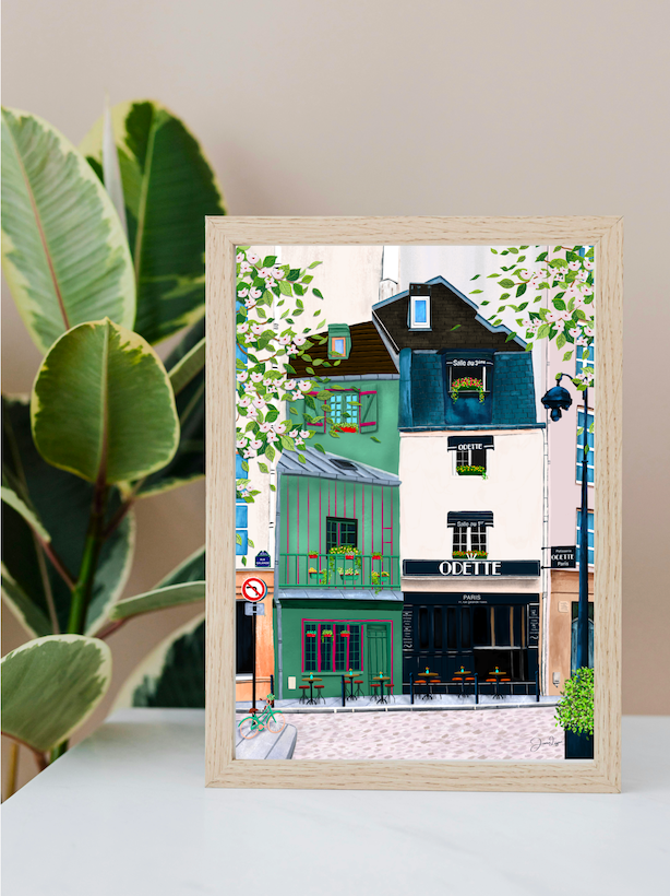 Odette Cafe, Paris Print