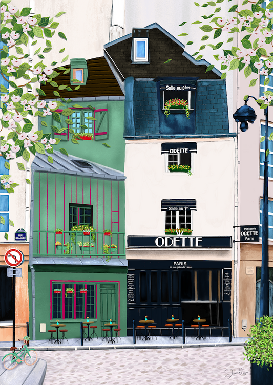 Odette Cafe, Paris Print