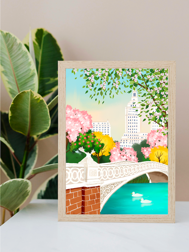 Central Park Bow Bridge, New York Print