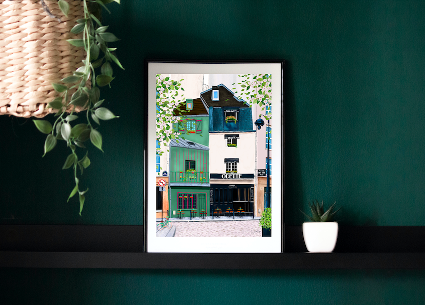 Odette Cafe, Paris Print