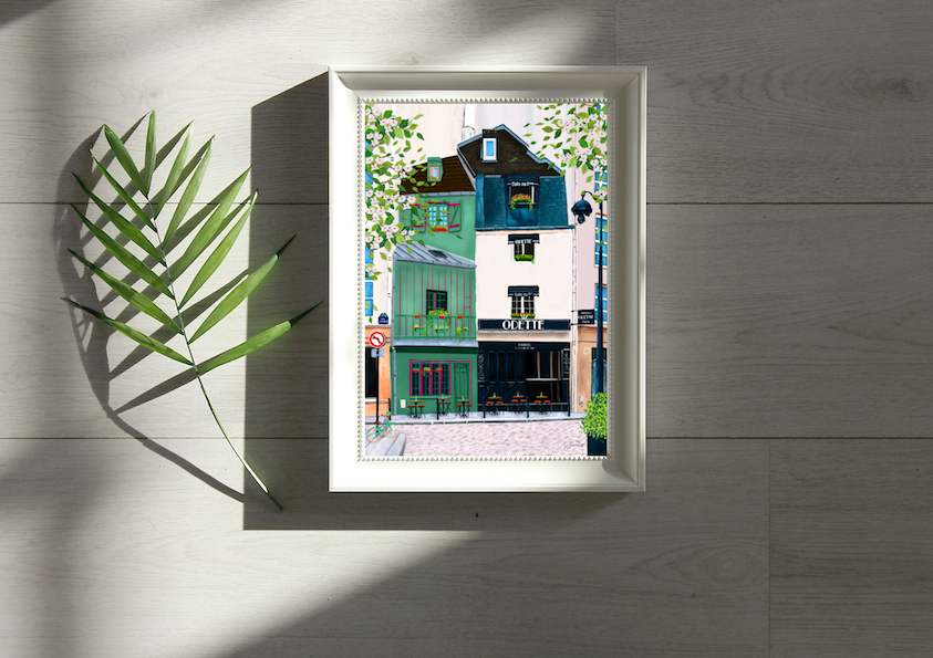 Odette Cafe, Paris Print