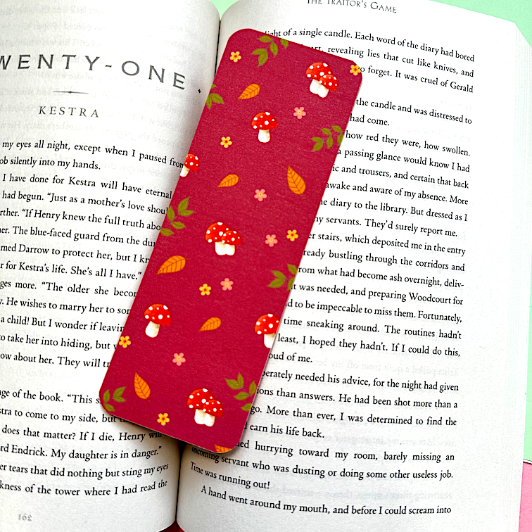 Cosy mushrooms bookmark