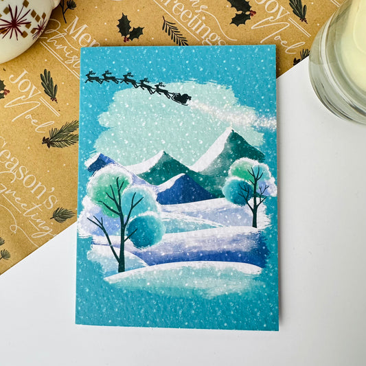 Snowy scene Christmas card by Jamie Leyden Illustration