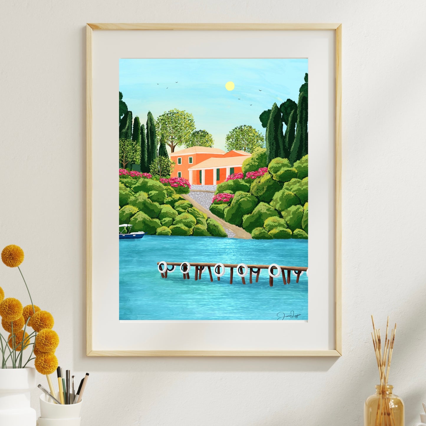 Agni Beach, Corfu Print
