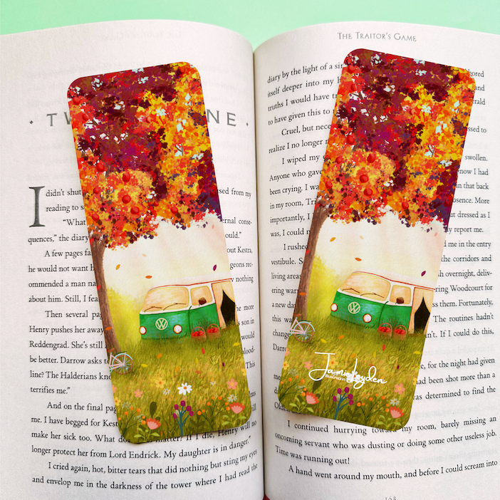 Cosy Camper van bookmark
