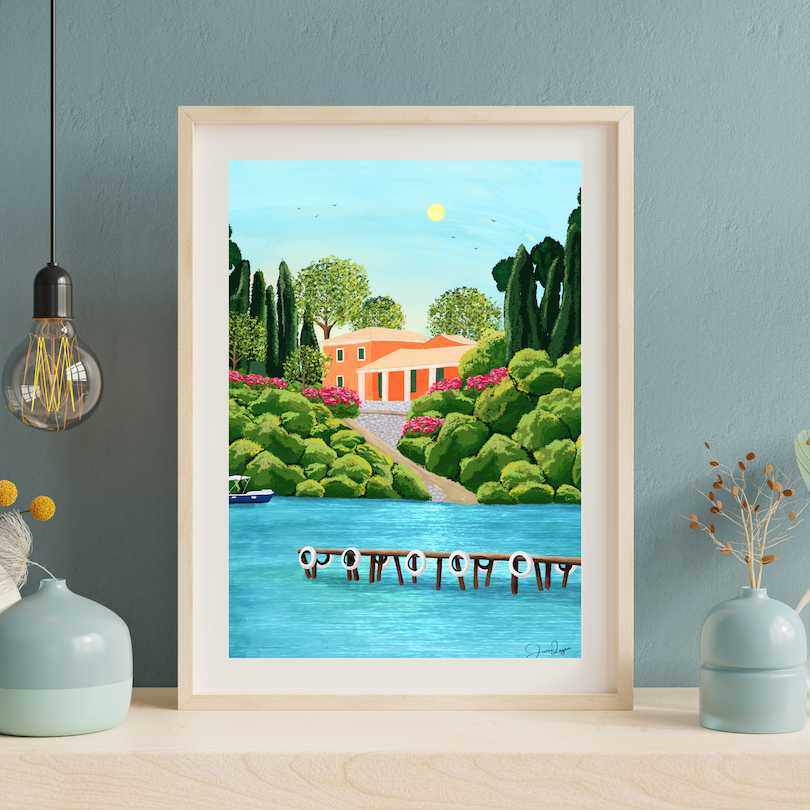 Agni Beach, Corfu Print