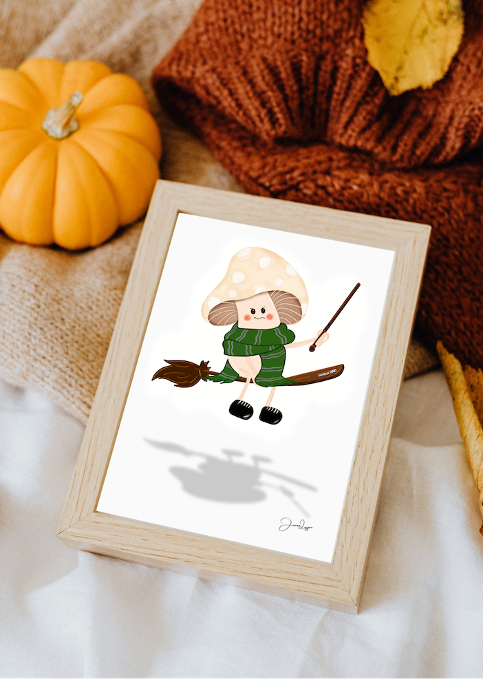 Harry Potter mushroom character print - Draco Malfoy