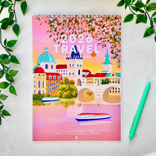 2026 Travel wall calendar