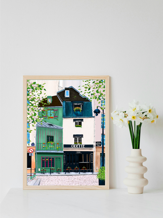 Odette Cafe, Paris Print