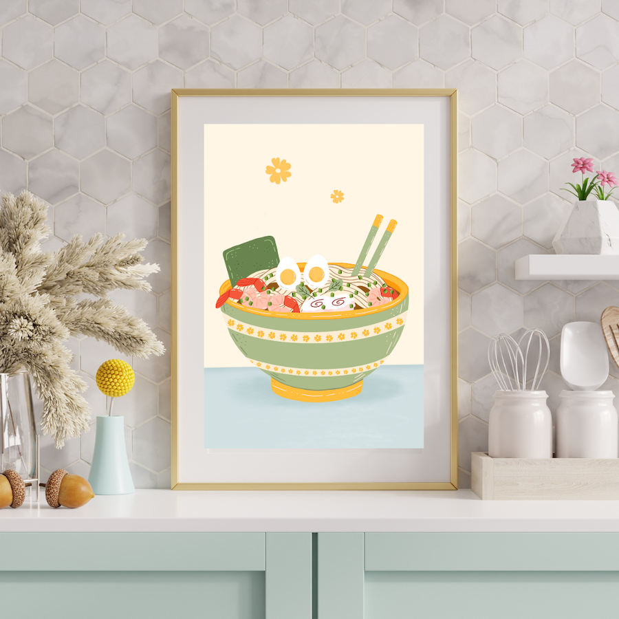 Ramen wall art print