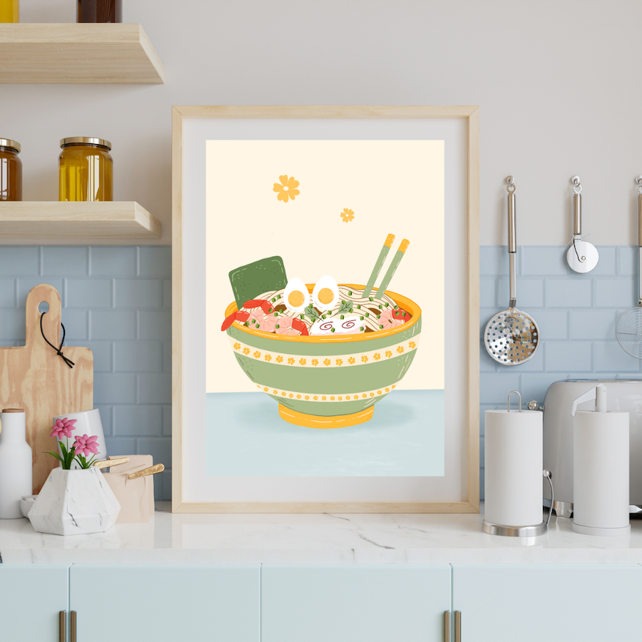 Ramen wall art print