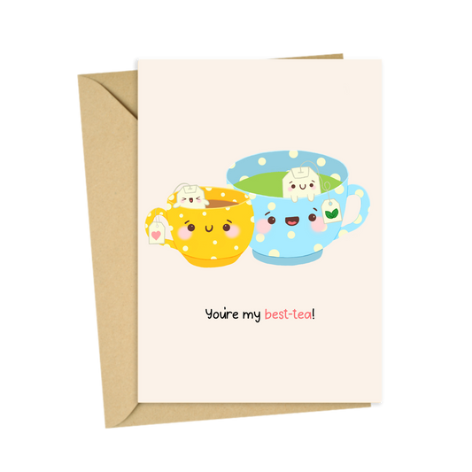 'You're my best-tea!' Cute birthday card