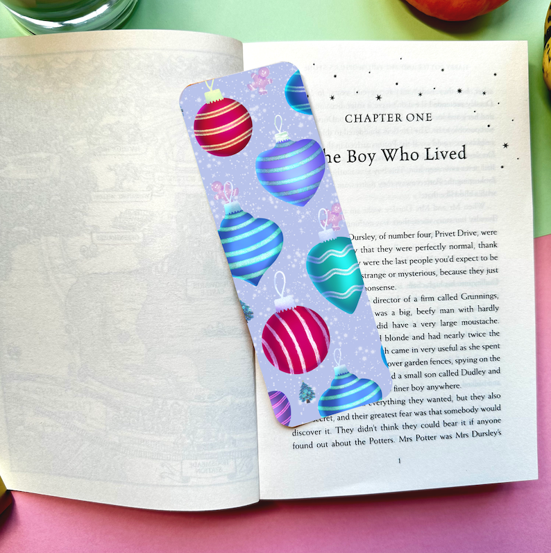 Christmas Baubles Bookmark